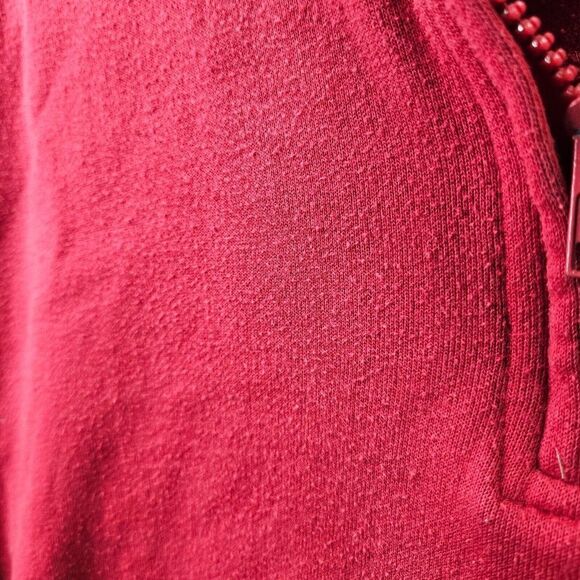 Vintage Faded Glory Sweater Mens Medium Red 1/4 Zip Up Long Sleeve Pullover - Picture 4 of 10